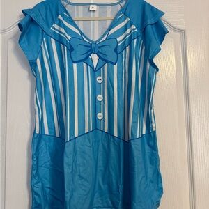 Blue Flutter Sleeve Dapper Dan (Disney) Bounding Blouse
